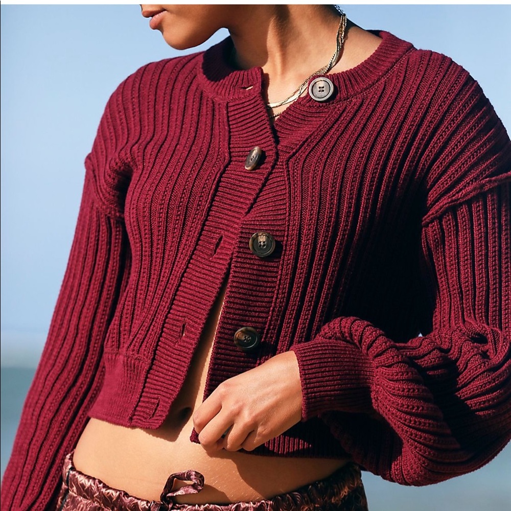 Free People chunky cardigan.